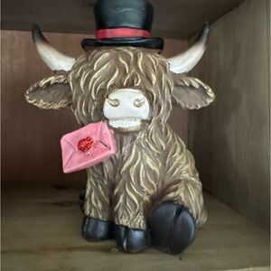 Male Valentines Highland Cow from Hobby Lobby New! Viral TikTok SOLD OUT!!